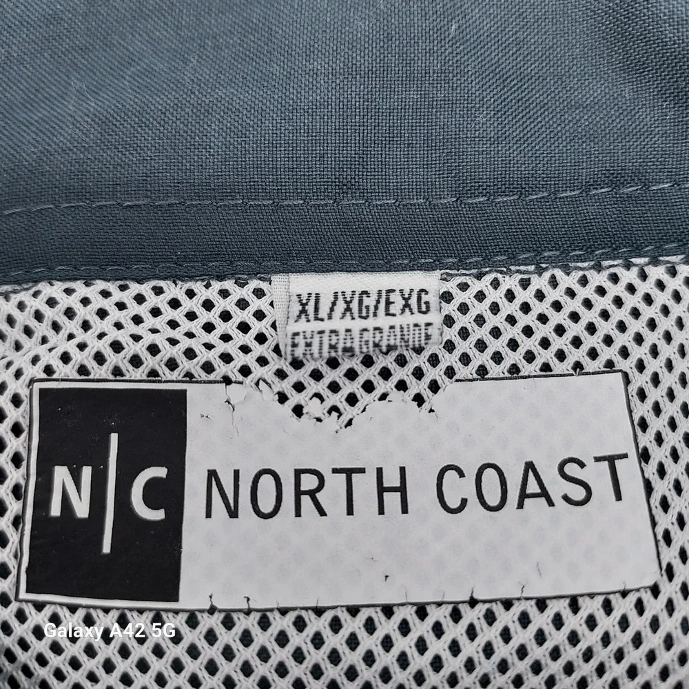 North Coast Mens XL Gray‎ Short Sleeve Fishing Shirt Ventilated Utility Hiking